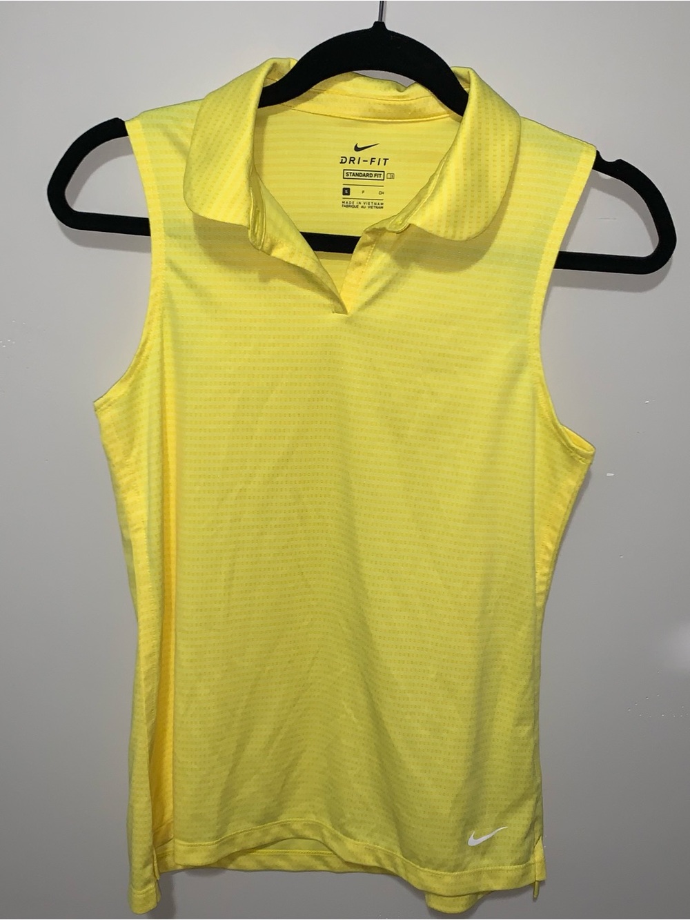 Nike Dri-FIT Sleeveless Polo Tank Top - Yellow